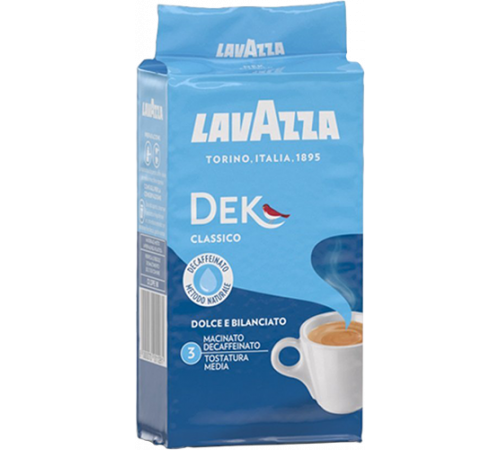 Кофе молотый без кофеина LavAzza Dek Classico 250 г