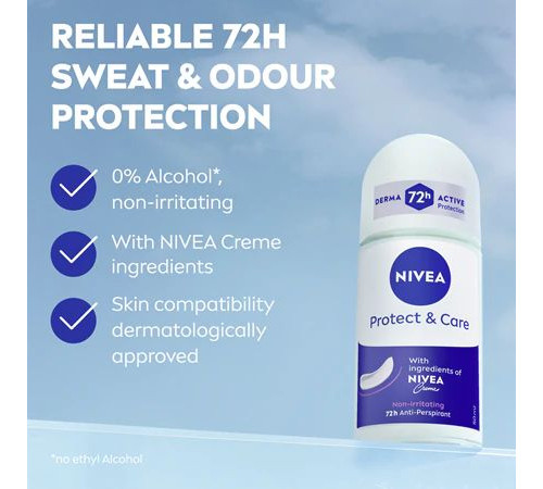 Дезодорант кульковий жіночий Nivea Protect & Care 50 мл