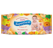 Вологі серветки для дітей Superfresh для дітей та мам 60 шт