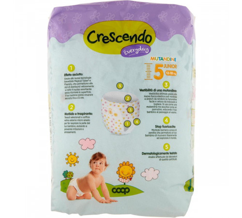 Подгузники-трусики Crescendo 5 (12-18 кг) 19 шт