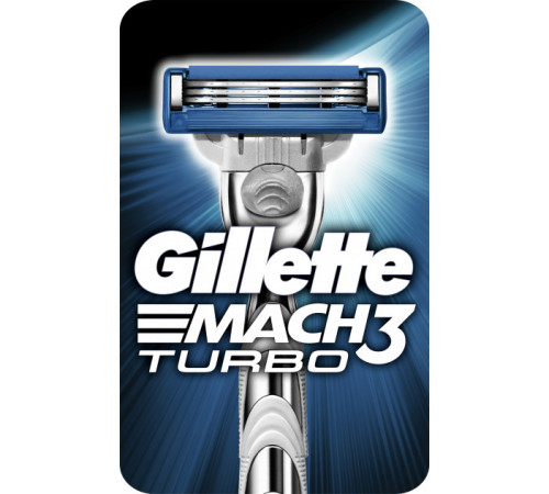 Станок для бритья Gillette Mach3 Turbo с 1 сменным картриджем