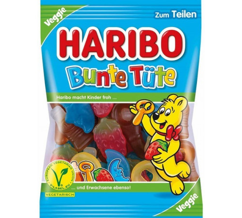 Цукерки желейні Haribo Bunte Tute 175 г