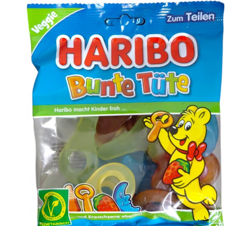 Цукерки желейні Haribo Bunte Tute 175 г
