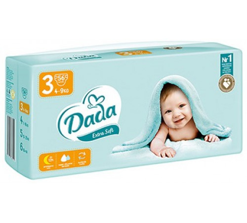 Подгузники Dada Extra Soft 3 (4-9 кг) 56 шт