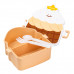 Ланч-бокс детский со столовыми приборами Sweet Cake HP-12-271BR 20 х 18 х 8 см Шоколадный