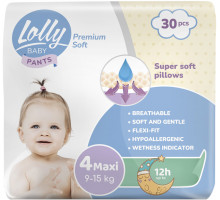 Підгузки-трусики Lolly Premium Soft 4 (9-15 кг) 30 шт