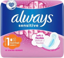 Гігієнічні прокладки Always Ultra Normal Sensitive (Розмір 1) 10 шт