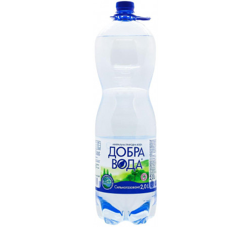 Вода мінеральна Добра вода сильногазована 2 л