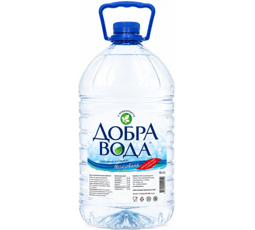 Мінеральна вода Добра вода негазована 6 л