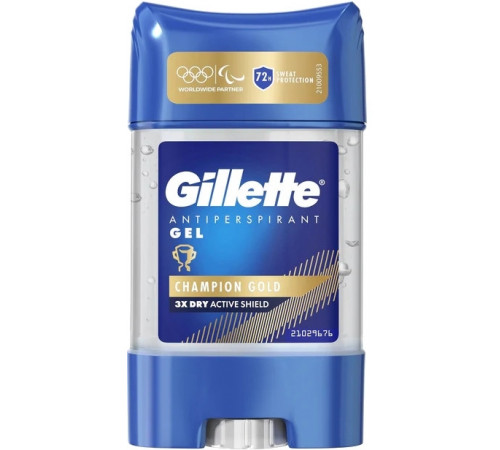 Гелевий антиперспірант Gillette Champion Gold 70 мл