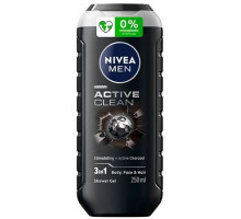 Гель для душу чоловічий Nivea Men 3 в 1 Active Clean 250 мл