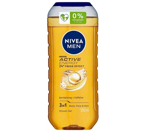 Гель для душу чоловічий Nivea Men 3 в 1 Active Energy 250 мл