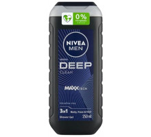Гель для душу чоловічий Nivea Men 3 в 1 Deep Clean 250 мл