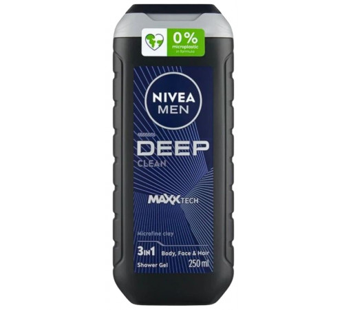 Гель для душу чоловічий Nivea Men 3 в 1 Deep Clean 250 мл