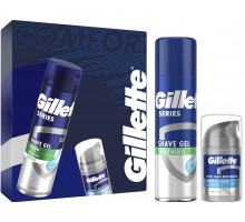 Набор мужской Gillette Series Sensitive (гель для бритья 200 мл + бальзам после бритья 50 мл)