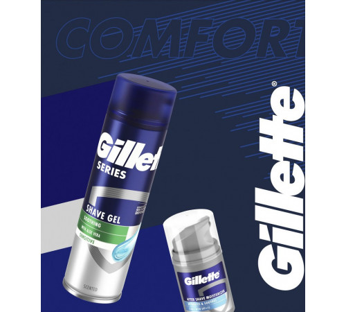 Набір чоловічий Gillette Series Sensitive (гель для гоління 200 мл + бальзам після гоління 50 мл)