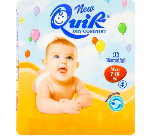 Підгузки дитячі Quik 4 (7-18 кг) 18 шт