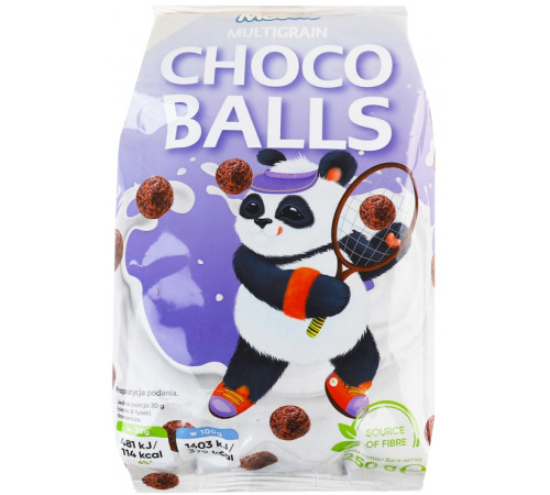 Кульки Messis Multigrain choco balls шоколадні 250 г