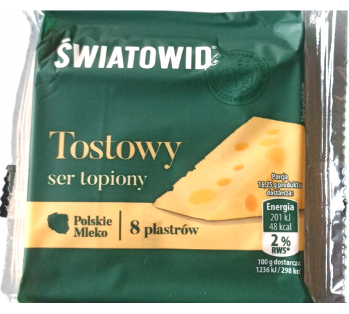 Сир скибочками Swiatowid Тостовий 8 пластин 130 г