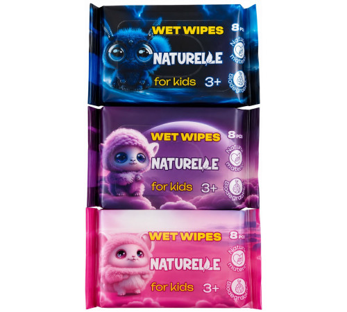 Вологі серветки для дітей Naturelle 8 шт