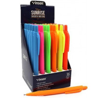 Ручка масляная автоматическая Vinson Sunrise P12C синяя