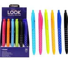 Ручка масляная автоматическая Vinson Look 0.7 мм синяя