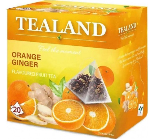 Чай фруктовий Tealand Orange & Ginger 20 пірамідок 40 г Чай фруктовий Tealand Orange & Ginger 20 пірамідок 40 г