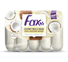 Мыло туалетное Fax Крем и Кокосовое молочко экопак 5x70 г