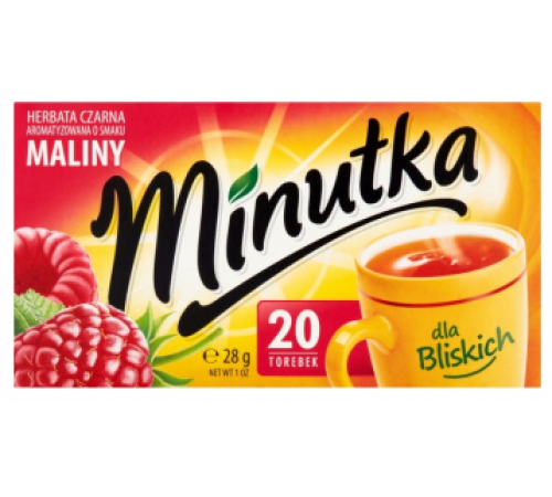 Чай черный Minutka Maliny 20 пакетиков 28 г