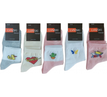 Шкарпетки жіночі Lvivski Premium середні сітка розмір 23-25