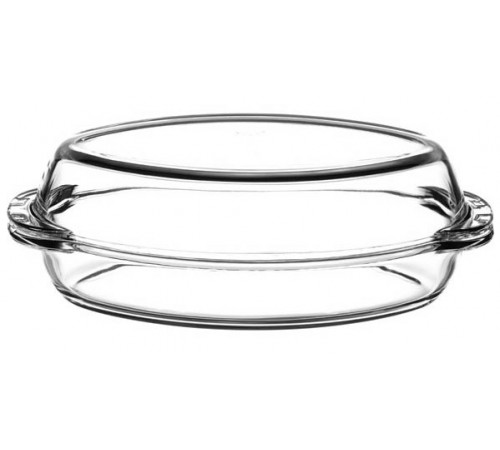 Каструля скляна жаростійка Borcam 59032 овальна 1.9+1.9 л