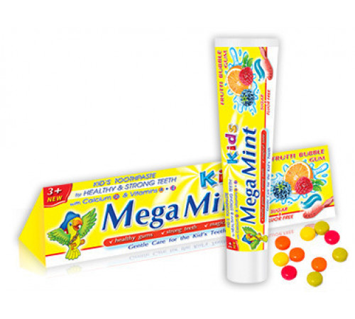 Зубна паста для дітей Mega Mint Фруктова гумка 50 мл