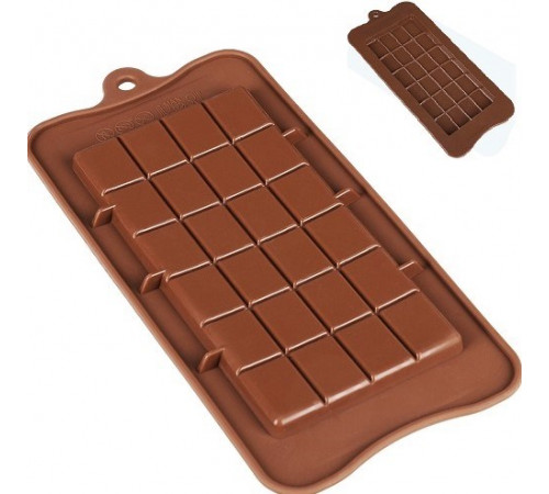 Силиконовая форма Плитка шоколада Stenson МН-3426 19х16х2 см