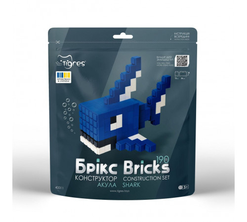 Конструктор Tigres Брикс 40011 Акула 190 элементов