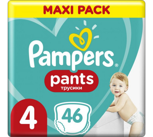 Підгузники-трусики Pampers Pants Розмір 4 (Maxi) 9-15 кг 46 шт