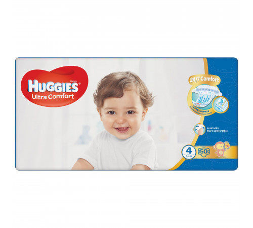 Подгузники детские Huggies Ultra Comfort 4, 8-14 кг 50 шт Jumbo Pack