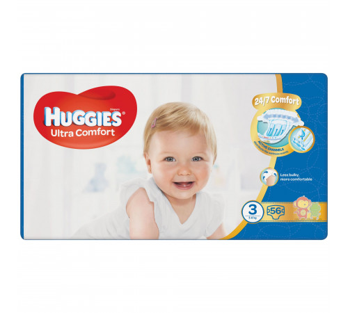 Підгузники дитячі Huggies Ultra Comfort 3,  5-8 кг 56 шт Jumbo Pack
