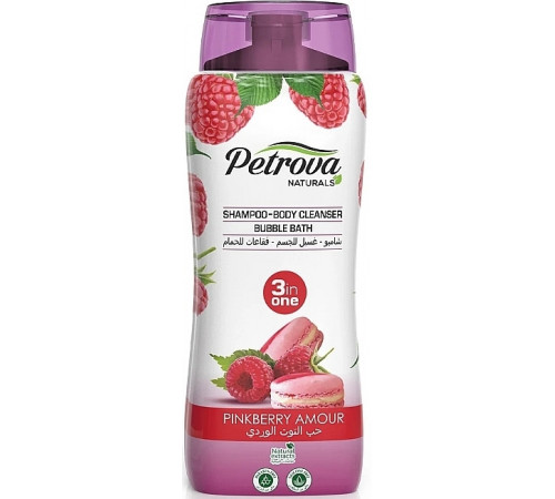Шампунь Petrova Naturals 3 в 1 Pinkberry Amour 500 мл Шампунь Petrova Naturals 3 в 1 Pinkberry Amour 500 мл