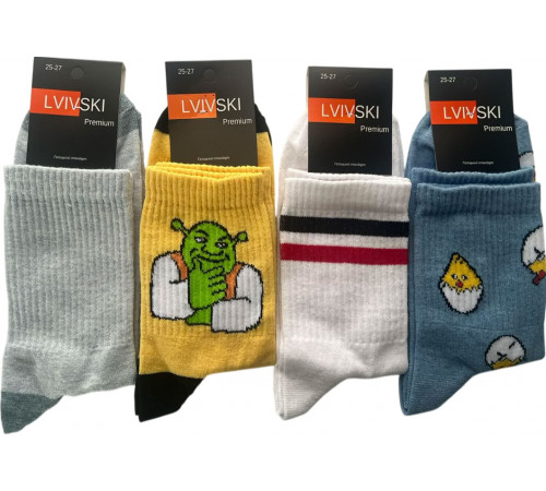 Шкарпетки довгі Lvivski Premium розмір 25-27 з принтами Шкарпетки довгі Lvivski Premium розмір 25-27 з принтами