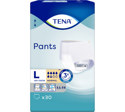Подгузники-трусики Tena Pants Normal Large 100-135 см 30 шт