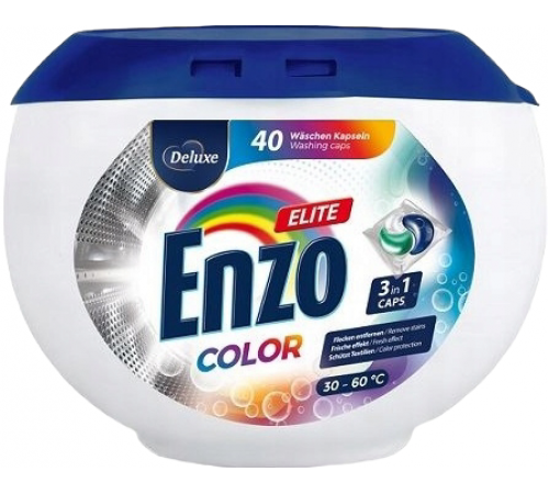 Гелеві капсули для прання Deluxe Enzo Color 40 шт (ціна за 1 шт)