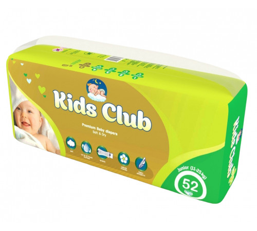 Подгузники детские Kids Club Soft&Dry 5 Junior 11-25 кг 52 шт