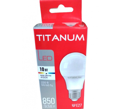 Лампа LED Titanum TLA6010274 Е27 10W 4100К белый свет