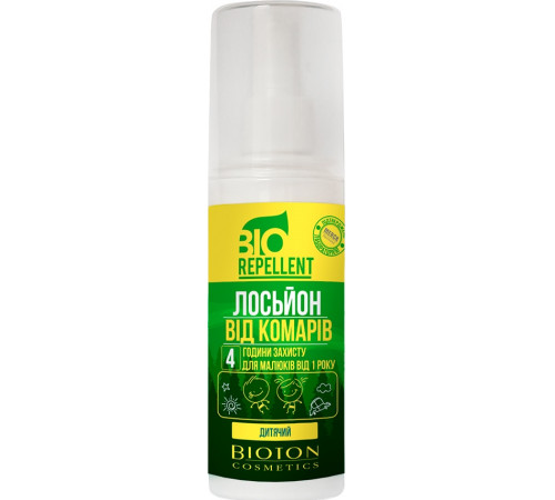 Дитячий лосьйон від комарів Bioton Cosmetics Bio Repellent 4 години захисту 100 мл