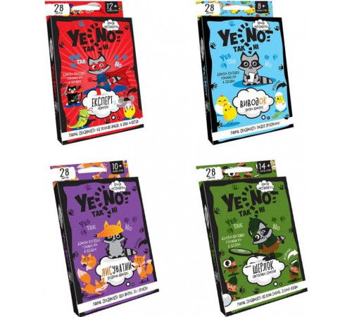 Настільна гра Danko Toys Yen-02-01U Yenot Так або Ні 4 в 1