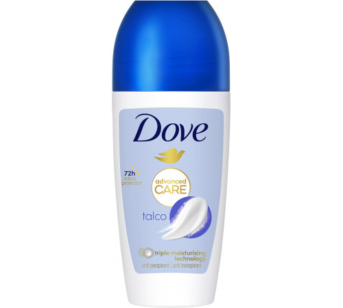 Антиперспірант кульковий жіночий Dove Advanced Care Тальк 50 мл