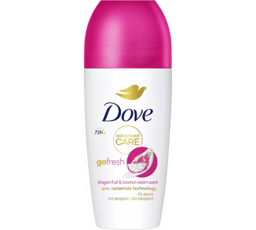 Антиперспірант кульковий жіночий Dove Go Fresh Пітая та Кокосові вершки 50 мл