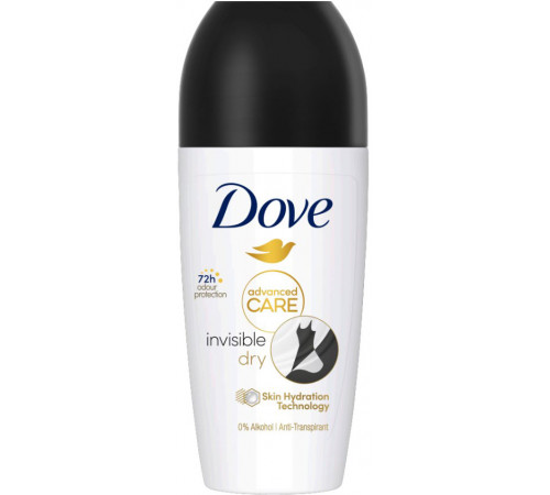 Антиперспірант кульковий жіночий Dove Advanced Care Невидимий 50 мл