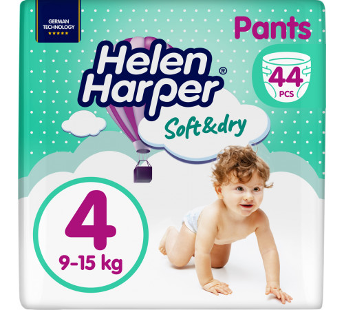 Підгузки-трусики Helen Harper Soft & Dry Maxi 4 (9-15 кг) 44 шт