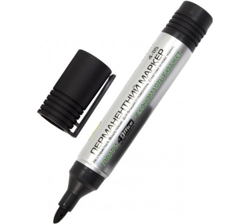 Перманентний маркер 4 Office 4-115 водостійкий чорний 1-3 мм